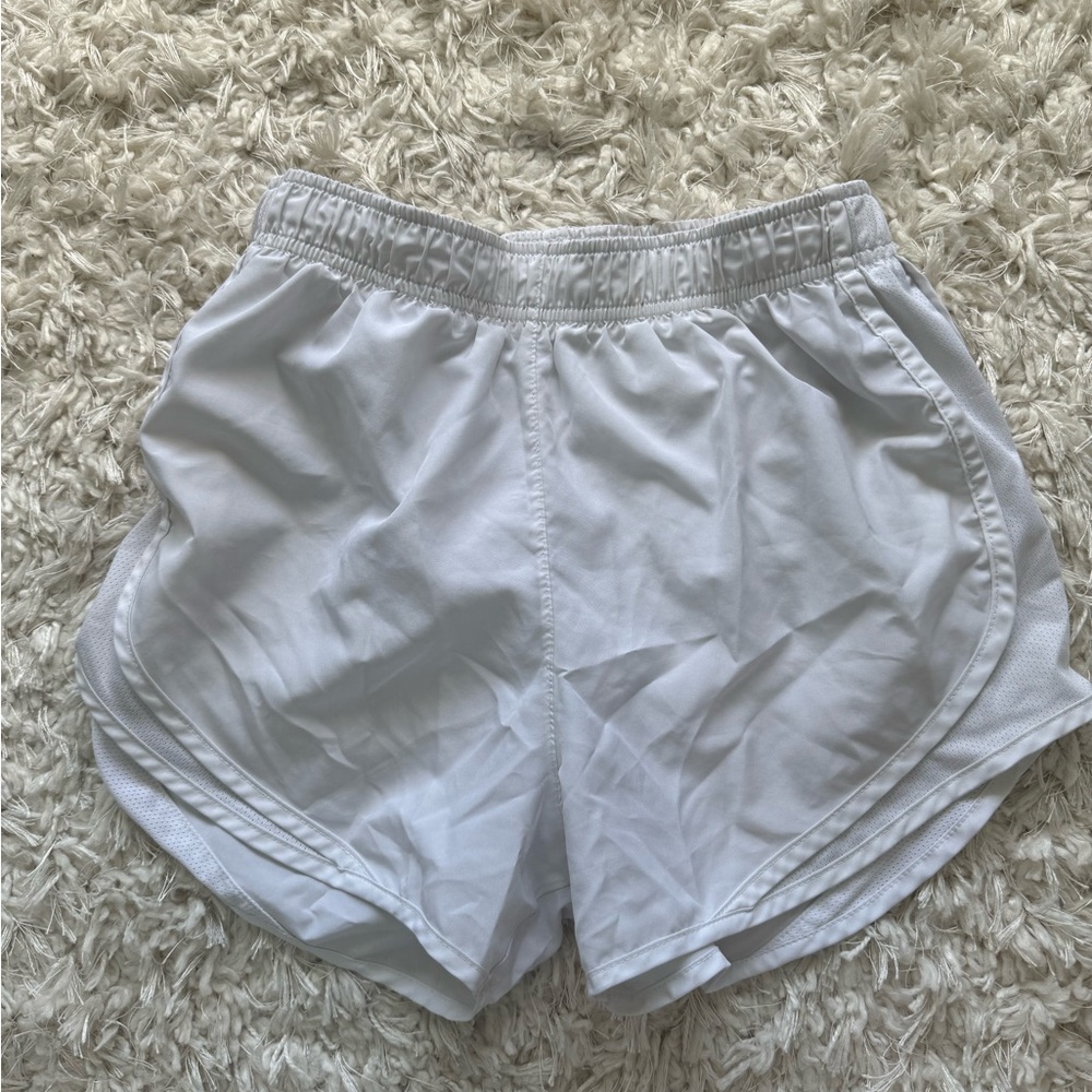 Nike White Athletic Shorts Lightweight Moisture-Wicking